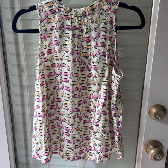 Maeve by Anthropologie Pink/Cream V-Neck Sleeveless Top in Size XS - Picture 2 of 4